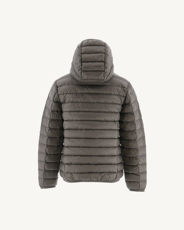 Doudoune légère à capuche enfant Taupe Hugo