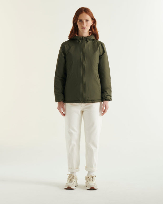 Doudoune réversible à capuche Ultralight Army/Rose poudre Bangkok 2.0