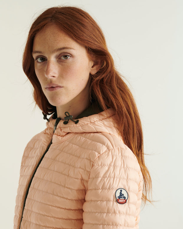 Doudoune réversible à capuche Ultralight Army/Rose poudre Bangkok 2.0