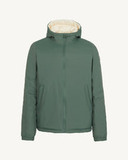 Doudoune réversible à capuche Vert céladon/Argile Bergen 2.0