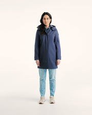 Imperméable à capuche amovible Marine Corinthe