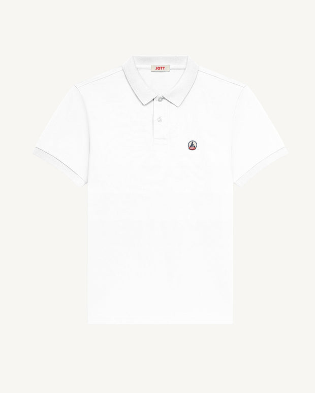 Polo en coton biologique Blanc Marbella